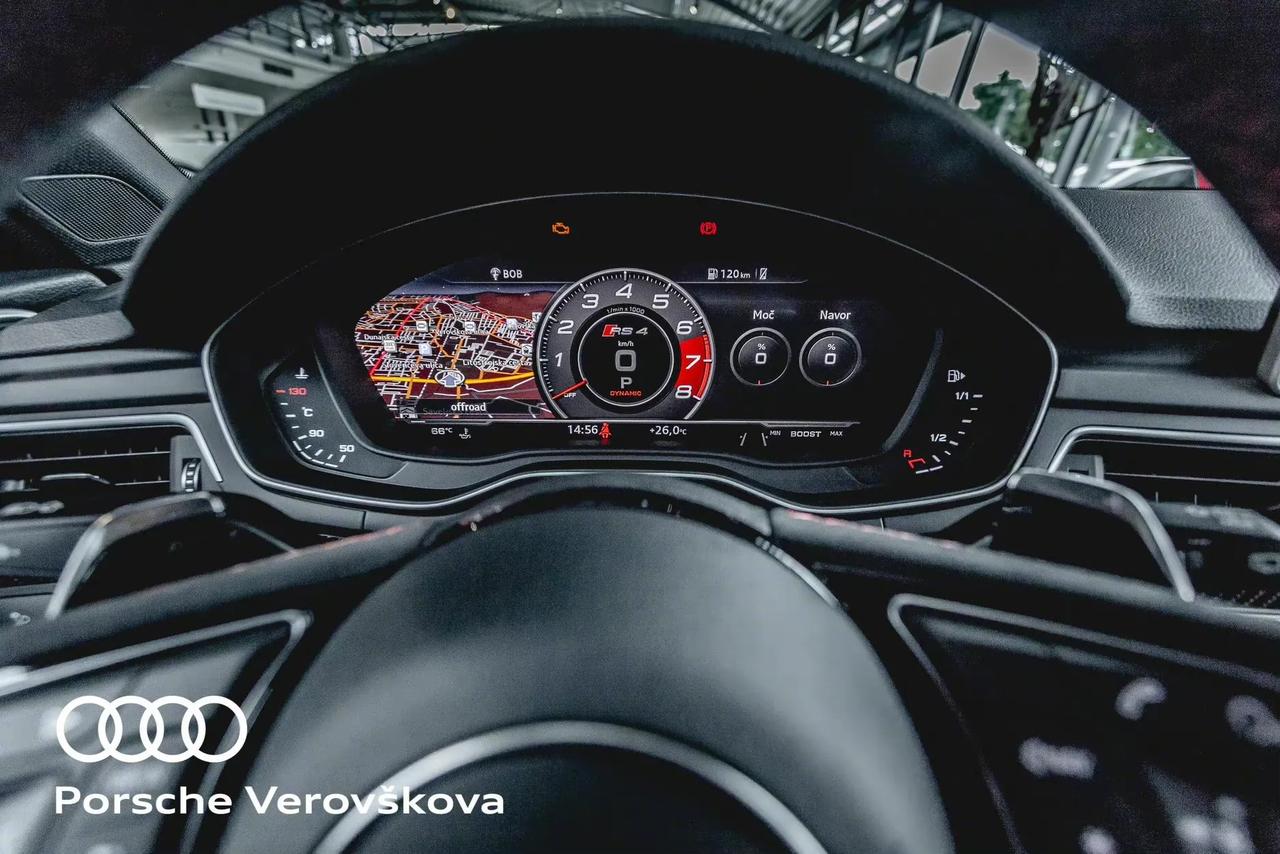 奥迪rs4,非常有科技感的仪表盘,大妈上街买菜接孩子什么的也