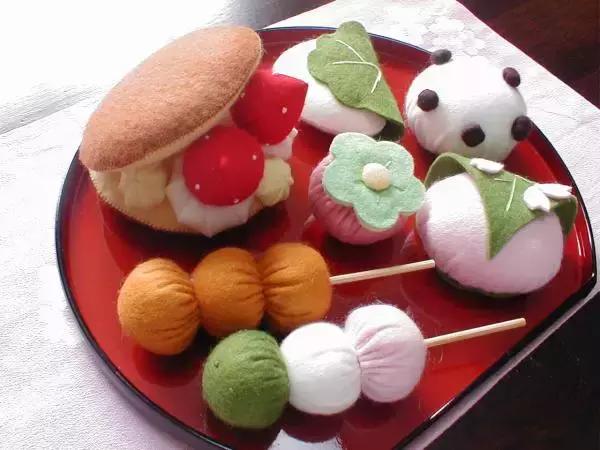 娃娃家不织布美食玩教具(不织布手工制作幼儿园挂件)