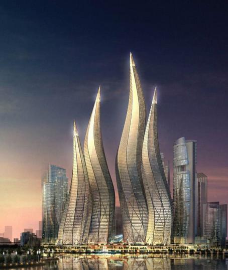 迪拜风中烛火大厦结构(迪拜旋转塔建成了吗)