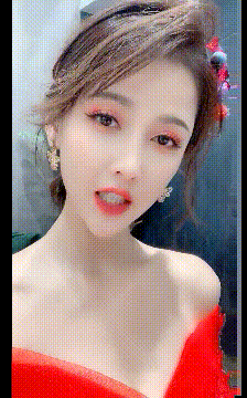 内涵的美女动态图：妹子，现在交问号舞的作业还来得及！