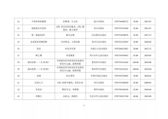 347种幼儿图画书书单来了！教育部推荐