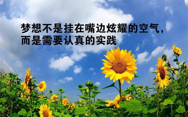 早安激励语句：梦想不是挂在嘴边炫耀的空气，而是需要认真的实践！