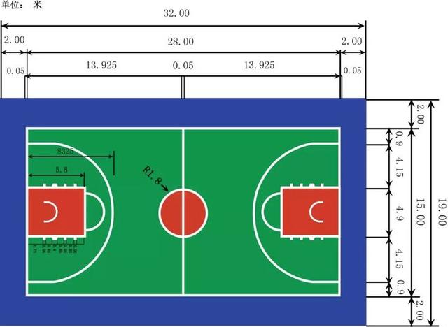 篮球场平面图