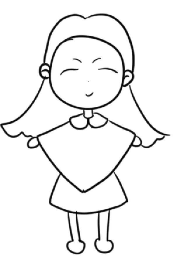 简单画画教学可爱人物画,简笔画简单好看易画人物