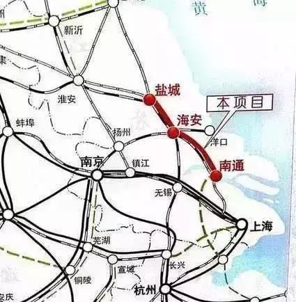 和既有寧啟線向南通過浦東鐵路溝通滬乍杭鐵路,金山鐵路,通過滬通鐵路