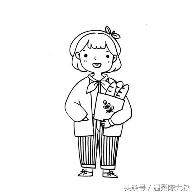 超可爱q版小女生画简单