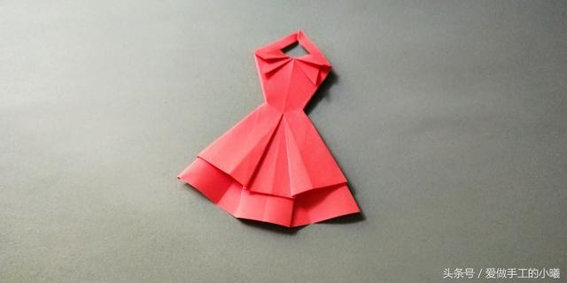 折纸晚礼服详细做法图解学习礼服裙怎么折