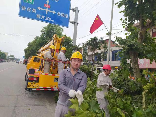 岳阳县新墙供电所：砍青扫障保供电“迎峰度夏”