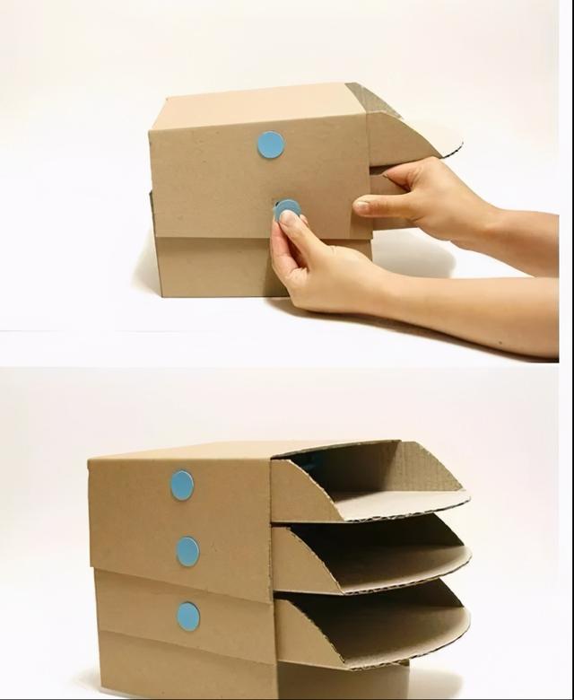 纸板手工小收纳盒(旧纸板自制收纳盒)