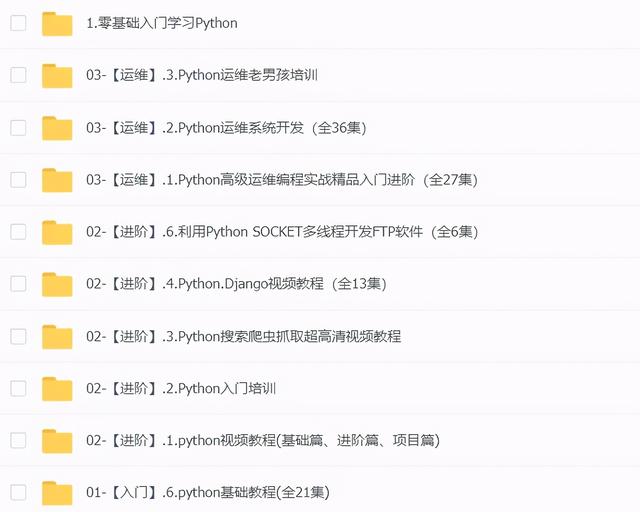 零基础入门Python视频学习资料整整400集+最新学习路线图