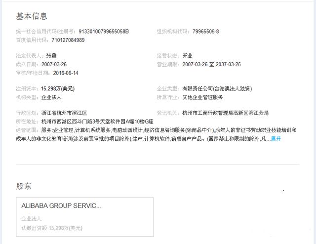 阿里巴巴集团名称中间为什么有个括号（中国），而不是在开头？