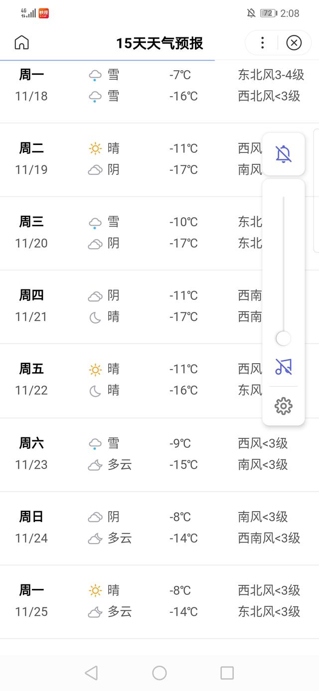 哈尔滨近15天天气预报 降温加衣冬季真的来了