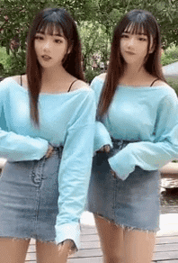 邪恶的小姐姐GIF：猜下，哪个是我小姨子？