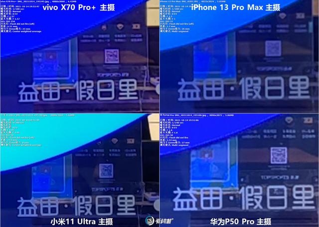 年度之战，iPhone 13 PM、X70 Pro+、华为P50P、小米11U拍照横评