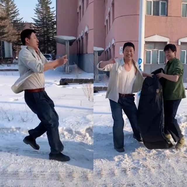 演员于震:戏骨于震雪地热舞遭群嘲，娶小13岁娇妻生仨娃，前妻曾曝其家暴
