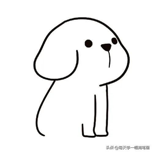 怎么画小狗