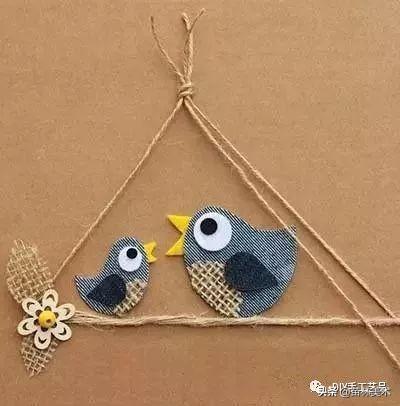 幼儿园废旧布料贴画(废布贴画手工制作)_手工miao
