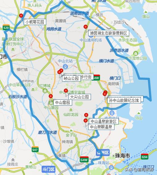 中山十景绘画(中山附近哪里适合自驾游)