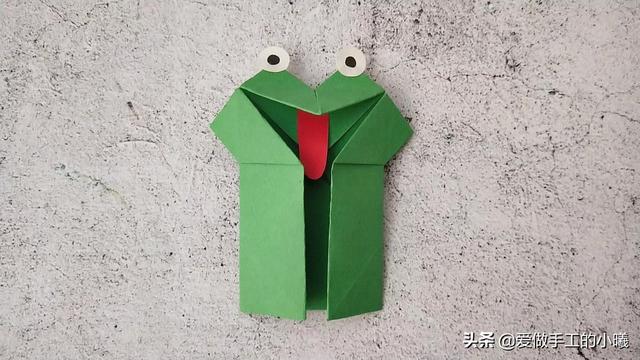 会动的青蛙折纸教程，简单有趣，好玩加倍