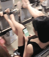 性感诱惑的美女GIF：遇到健身的妹子就娶了吧！