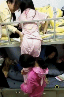 搞笑的动图GIF：过于真实，卧槽，你老婆来啦！