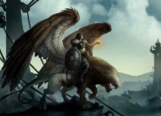 长翅膀的狮子是什么神兽(狮鹫是什么动物)_手工miao