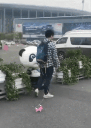 爆笑的动态图片：妹子对这样逛街的男孩毫无抵抗力吧
