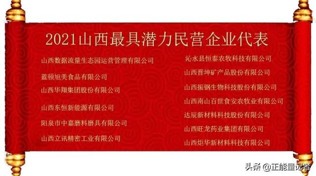 2021年山西省民营企业100强榜单发布