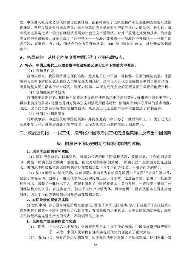 2020高考历史必背笔记大全！38页历年高考频点知识汇总大全