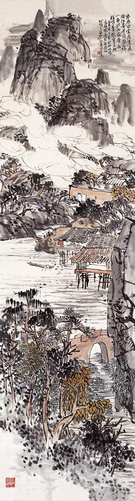 这幅精美的山水画共70幅插图