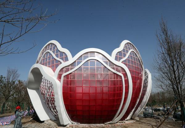 崇明花博会福建展园主体工程完工
