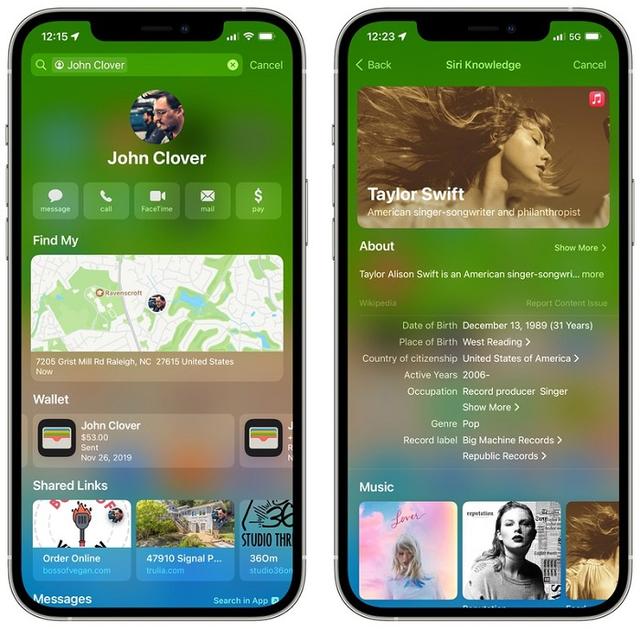 iOS 15搜索體驗大改進：涵蓋網圖、相冊、鎖屏訪問等更多內容