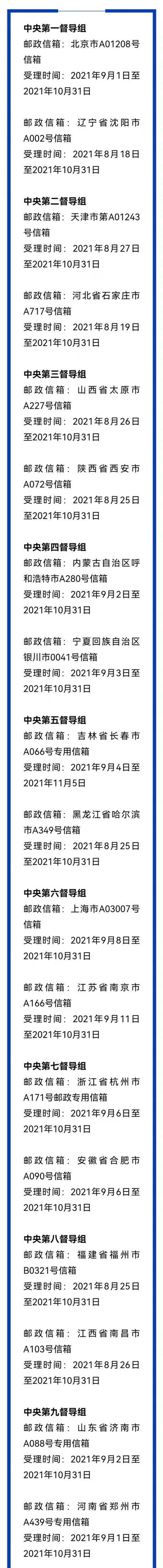 利剑再出鞘！16个中央督导组全部到位，31个举报信箱首次集中公布！