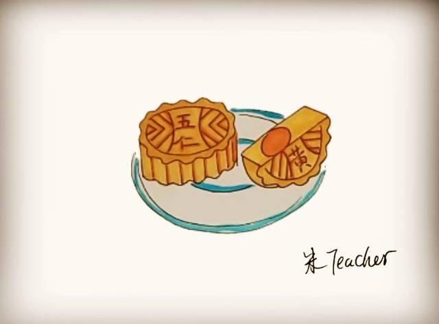 月饼简笔画图片简单（中秋节简笔画月饼怎么画）