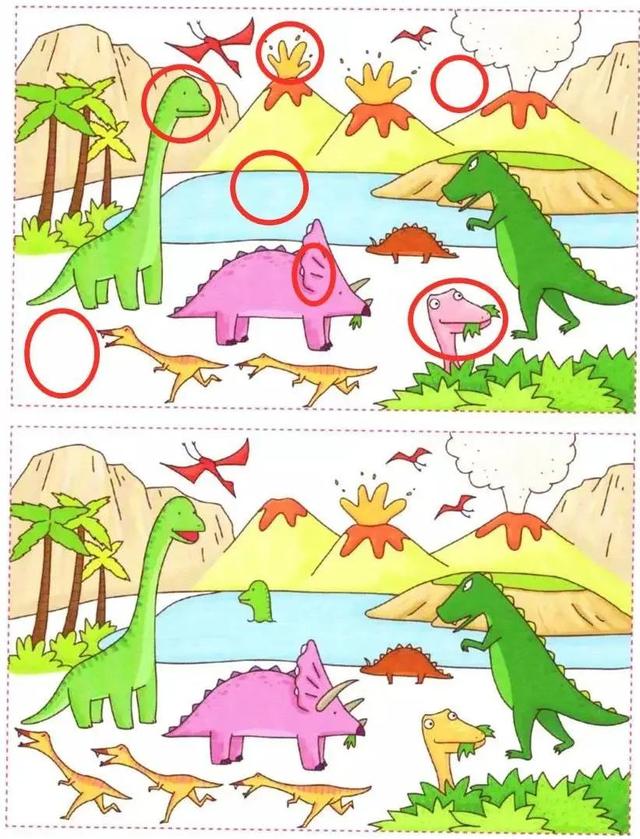 趣味训练找不同，看看你家娃的专注力达标吗？｜脑力体操