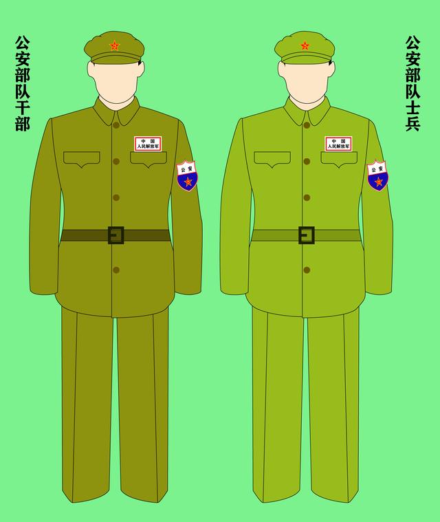 武警部队服装演变过程图片