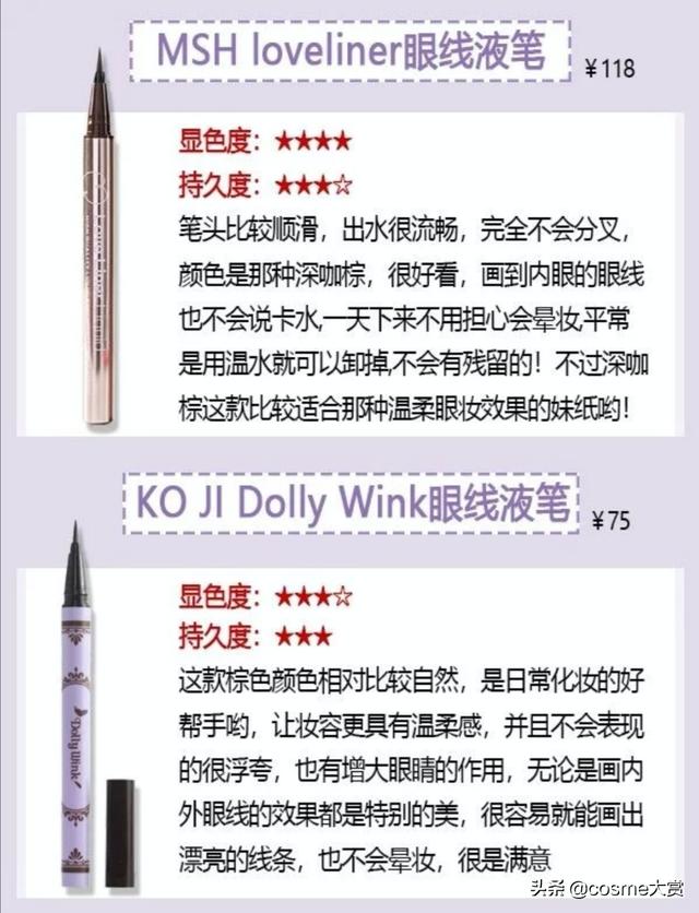 眼线笔哪个牌子好