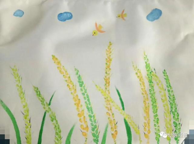 让美育走进家庭之手指印画—小麦