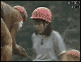 爆笑的GIF动图：姑娘，我很好奇，哪个尾巴是怎么出来的？