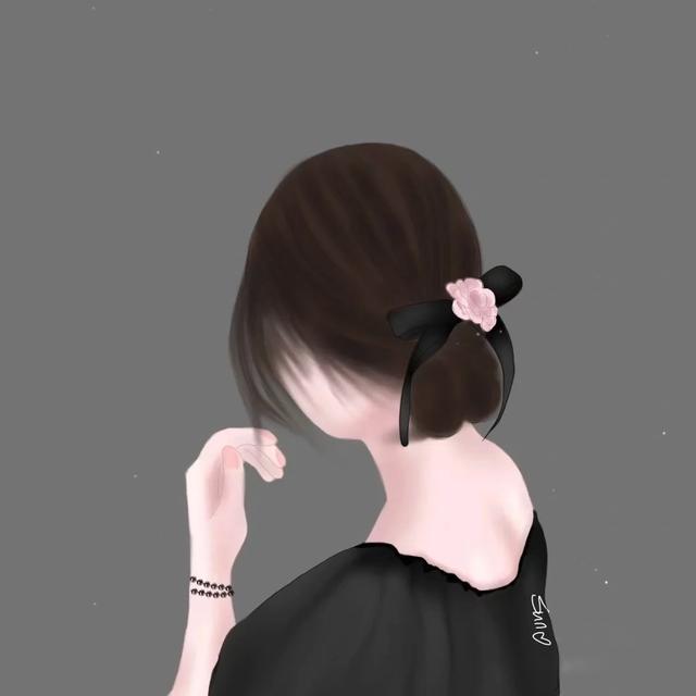 手绘背影头像女生唯美漂亮(手绘头像背影女唯美有气质)-天晟网