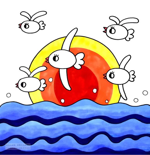 一排海浪简笔画(海浪简笔画带颜色)-帝国cms模板网