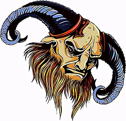 图14 神农竟然长着一副牛角(网络佳作,谨供参考)图13 立起来的牛图腾