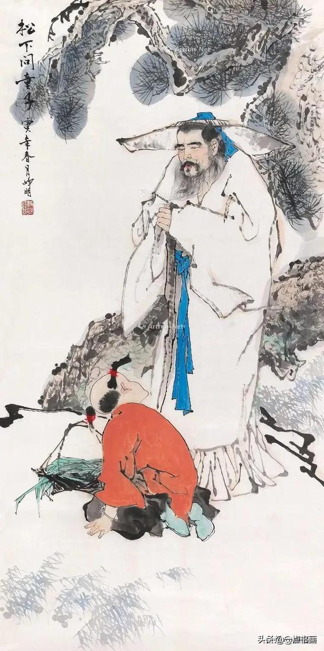 松下问童子全诗（松下问童子绘画）