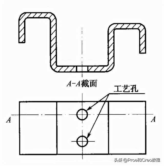 preo工程图中显示展平