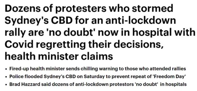 突发！1130例！悉尼人懵了，州长宣布这些人可部分解封，周末抗议游行惊现超级传播，数十人住院