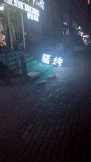 有趣的动态图GIF：夜间的地铁充满了爱