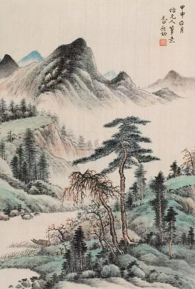 这幅精美的山水画共70幅插图