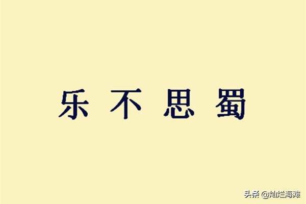 乐不思蜀是什么意思