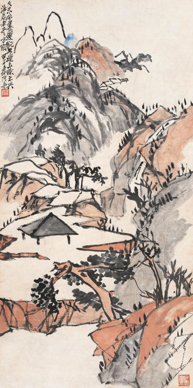 这幅精美的山水画共70幅插图