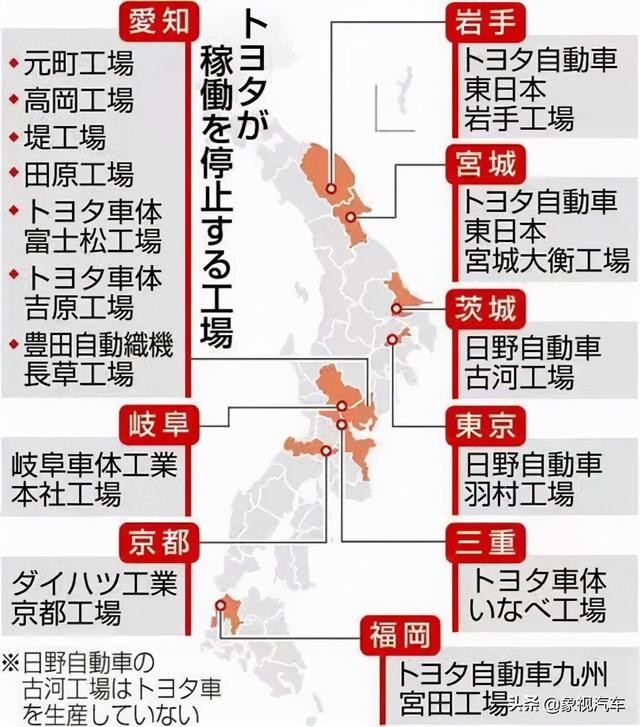 俄乌冲突日本遭殃？丰田本土14家工厂全线瘫痪